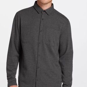 VRST Men's Long Sleeve Button Down Herringbone Shirt with Stretch - Size Large